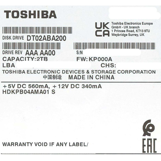 新品未開封 内蔵HDD TOSHIBA 2TB DT02ABA200 Amazon.co.jp: 東芝 3.5インチ HDD 2TB 内蔵型 デスクトップPC