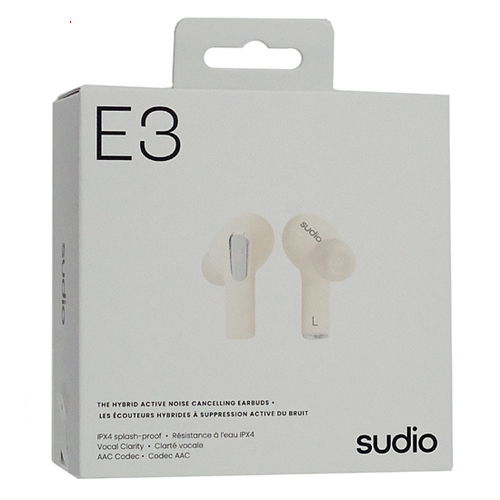 sudio 完全ワイヤレスイヤホン Sudio E3 パールホワイト イヤホン本体