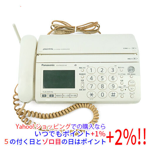 【売却済】  パナソニック おたっくす デジタルコードレス電話機 KX-PW320-W パナソニック おたっくす KX-PW320DL-W（ホワイト） FAX - 最安値