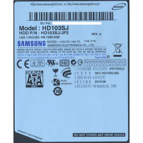 SAMSUNG HD103SJ ［1TB］ 内蔵型ハードディスクドライブ - 最安値