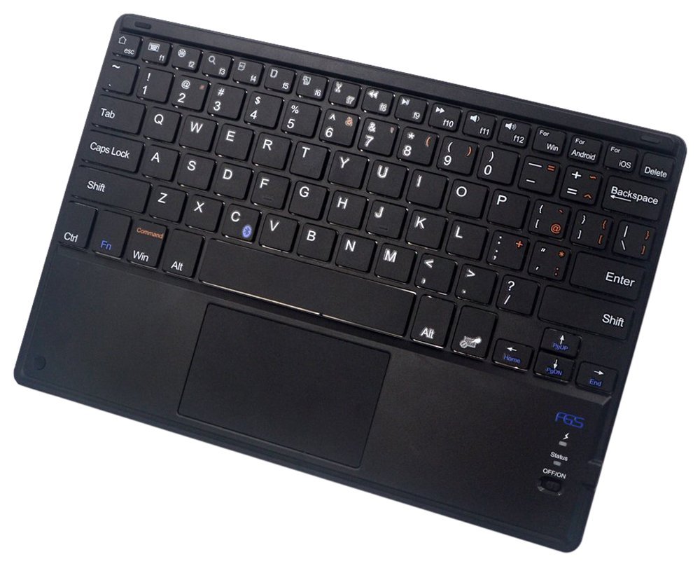 FGS 9-10インチ汎用キーボード タッチパッド式 マルチOS対応 C02536-C-BLK（ブラック） キーボード本体の商品画像