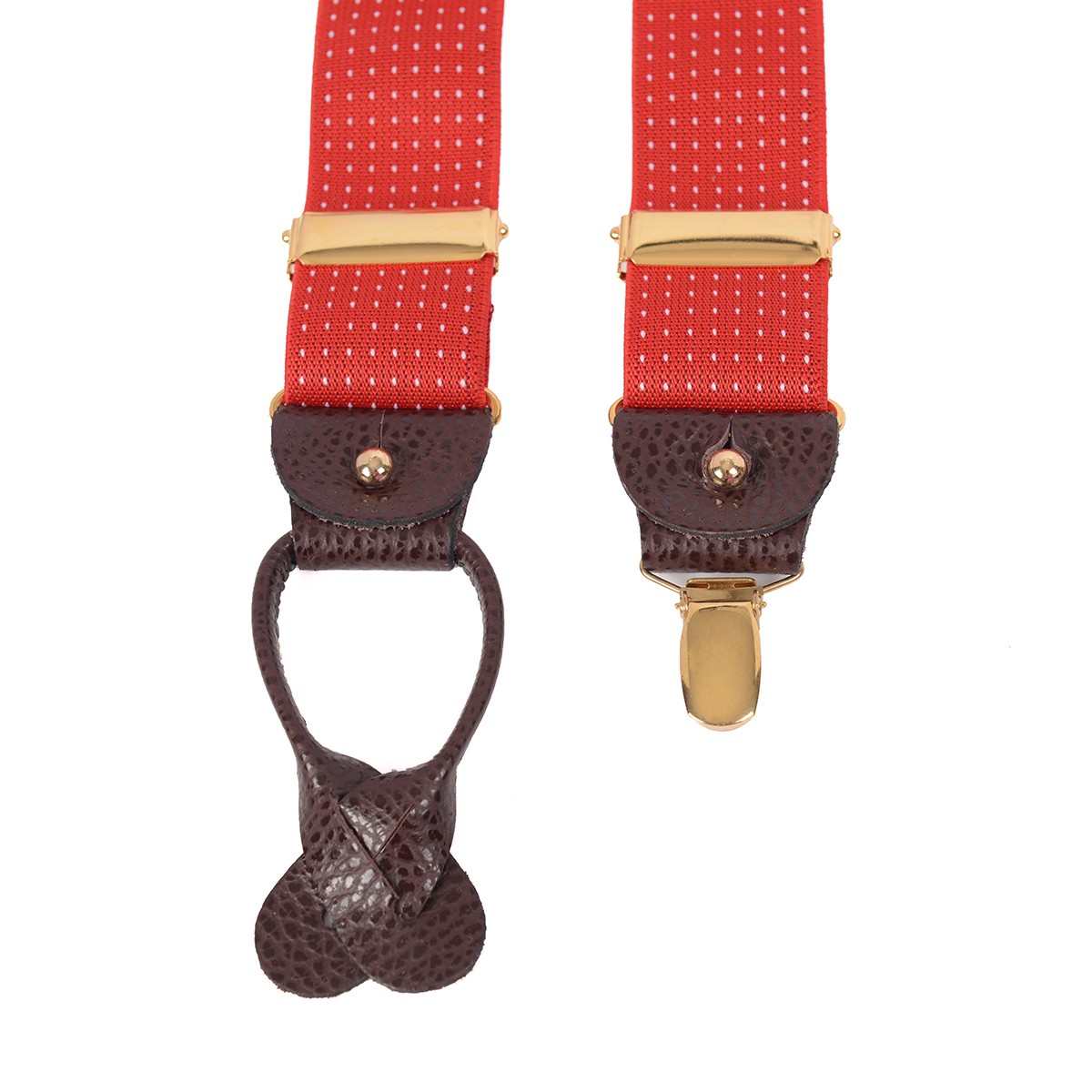 BRETELLE&amp;BRACES ( blur tere&amp; Bray si.z) suspenders dot pattern red ela stick type 