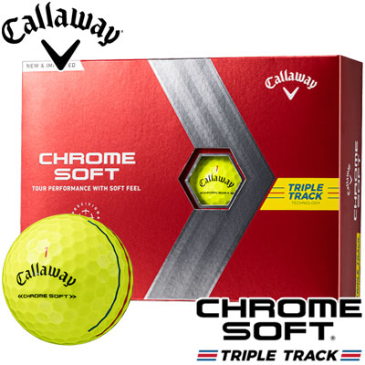 Callaway CHROME SOFT トリプル・トラック （イエロー） 2022年モデル 1ダース CHROME SOFT ゴルフボールの商品画像