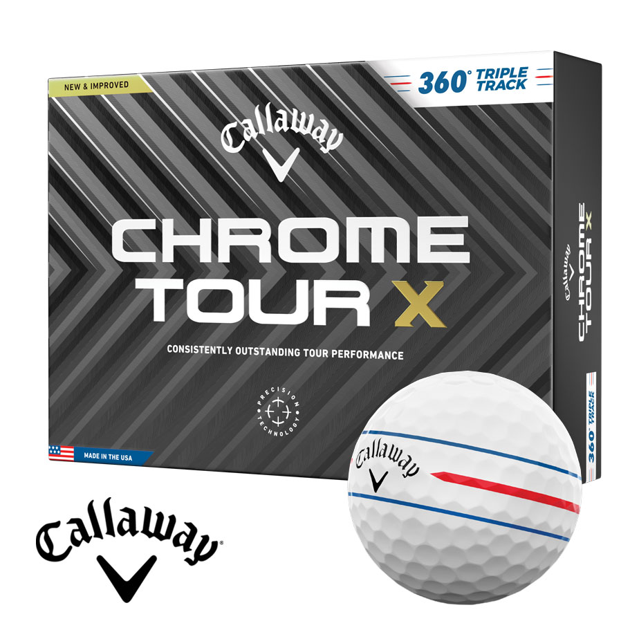 Callaway CHROME TOUR X 360 トリプル・トラックボール （ホワイト） 1ダース CHROME TOUR ゴルフボールの商品画像