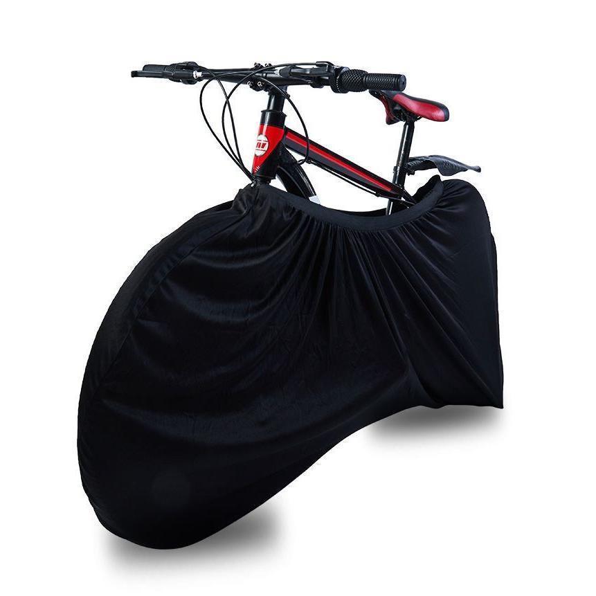  cycle cover bicycle cover wheel cover storage cover plain black indoor keeping stretch material elasticity road bike mountain bike cross bike ta