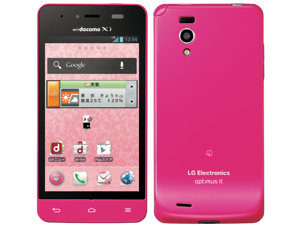 LGエレクトロニクス Optimus it L-05D 4インチ メモリー1GB ストレージ8GB Pink ドコモ アンドロイドスマートフォンの商品画像