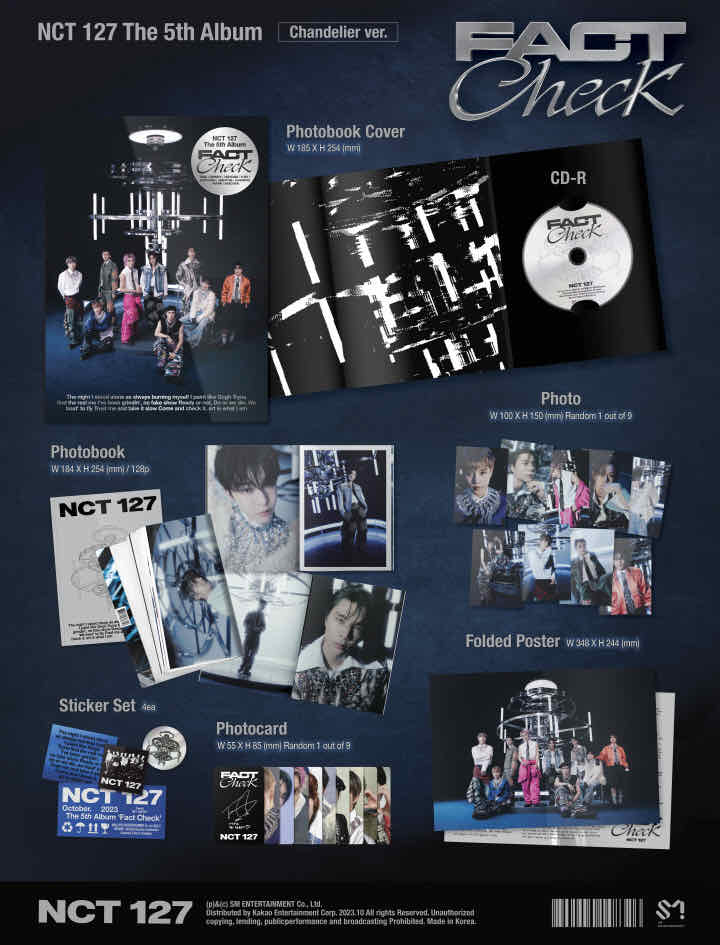NCT 127 - Fact Check regular 5 compilation Chandelier Ver Korea record CD official album Korea chart ..NCT127