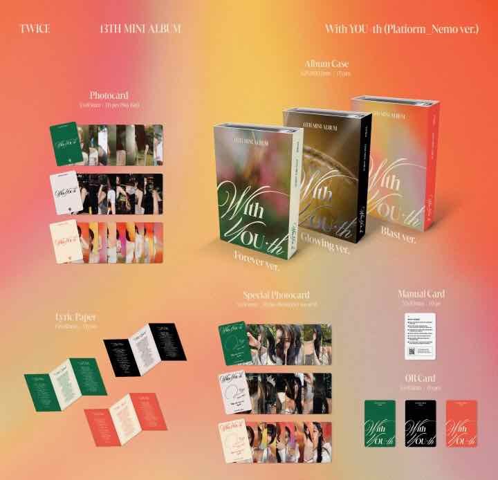 TWICE - With YOU-th NEMO Ver Korea record 13th Mini album VERSION selection 