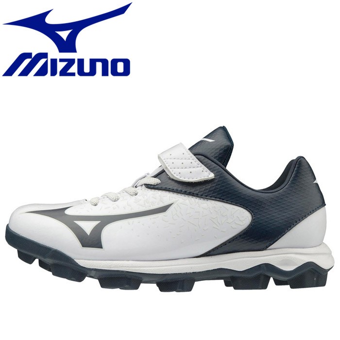 MIZUNO ウエーブセレクトナインJr. 11GP1925 14 （ホワイト×ネイビー） 野球 スパイクの商品画像