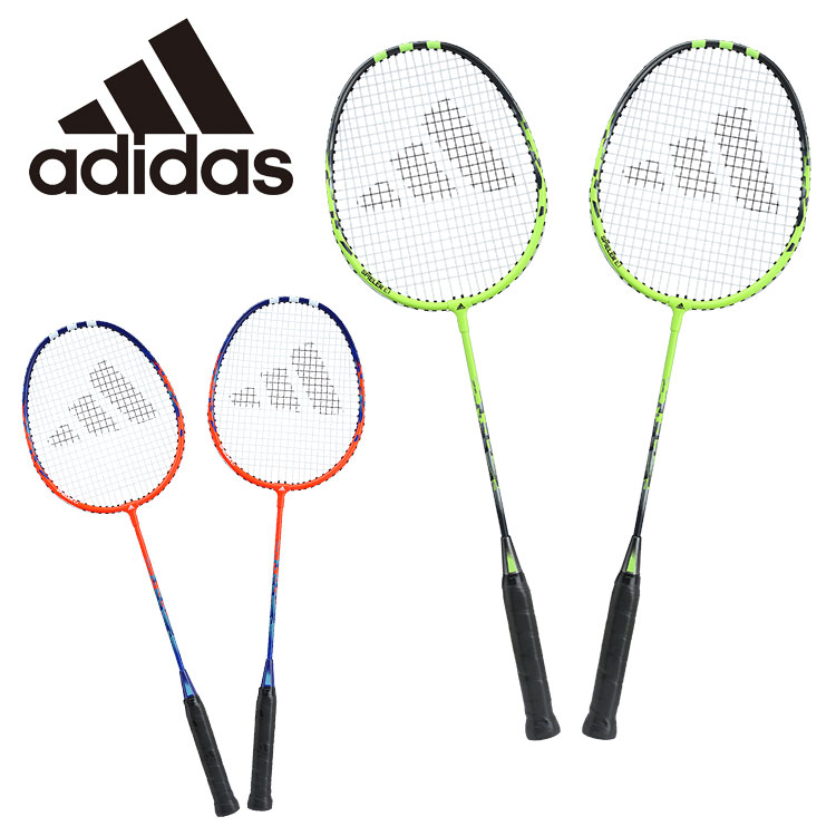 adidas アディダス バドミントン ラケットセット 2本組 シャトル