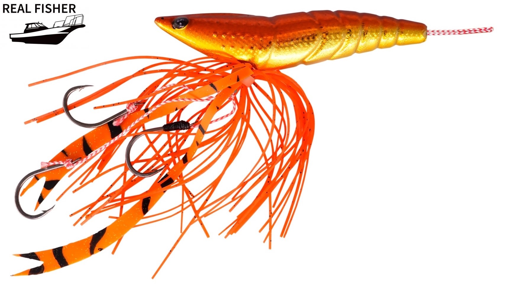 REAL FISHER 海老ラバ 80g オレンジ メタルジグの商品画像