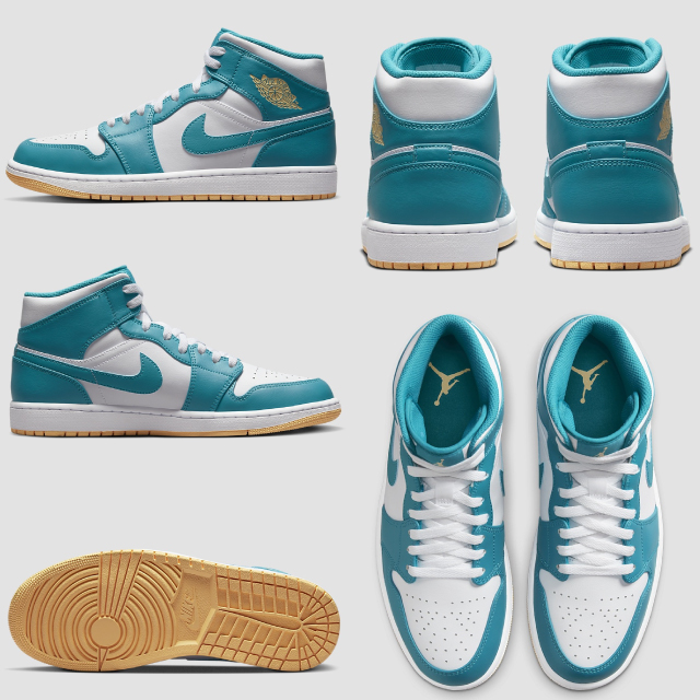 AIR JORDAN 1 MID "AQUATONE" DQ8426-400 （アクアトーン/ホワイト/セレスティアルゴールド）