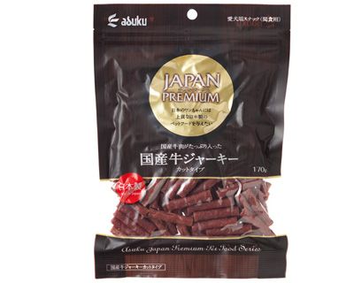 アスク アスク ジャパンプレミアム 国産牛ジャーキーカット 170g×1個 犬用おやつ、ガムの商品画像