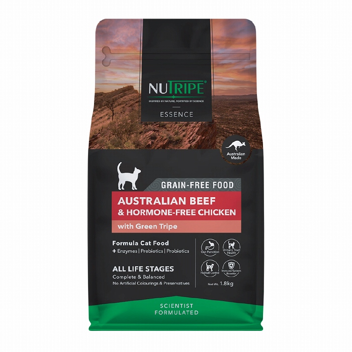 NUTRIPE ニュートライプ ビーフ＆チキン＆グリーントライプ 1.8kg×1個 猫用ドライフードの商品画像