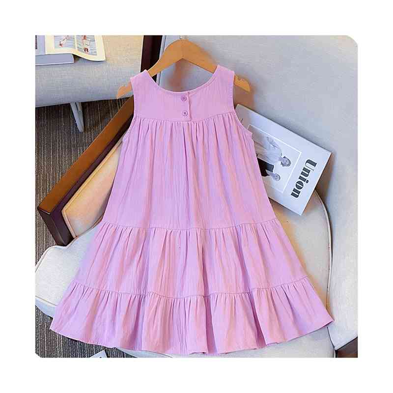  flair One-piece оборка One-piece ребенок одежда Kids девочка One-piece летняя одежда длинный безрукавка flair длинный длина baby One-piece симпатичный 