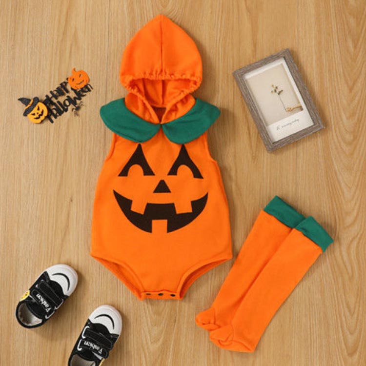  Halloween костюм ребенок тыква костюмированная игра 3 позиций комплект baby девочка мужчина детский Halloween маскарадный костюм младенец костюм мульт-героя тыква костюм - 