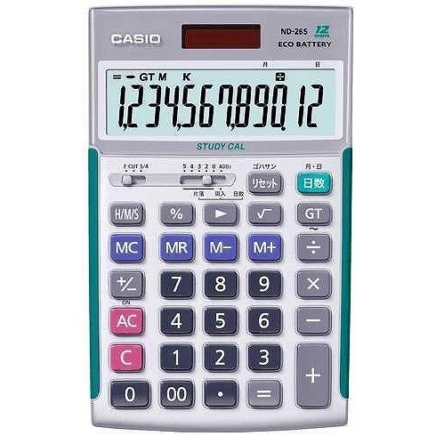 カシオ計算機 日本電卓技能検定協会推奨 プロ用実務電卓 ND-26Sの商品画像