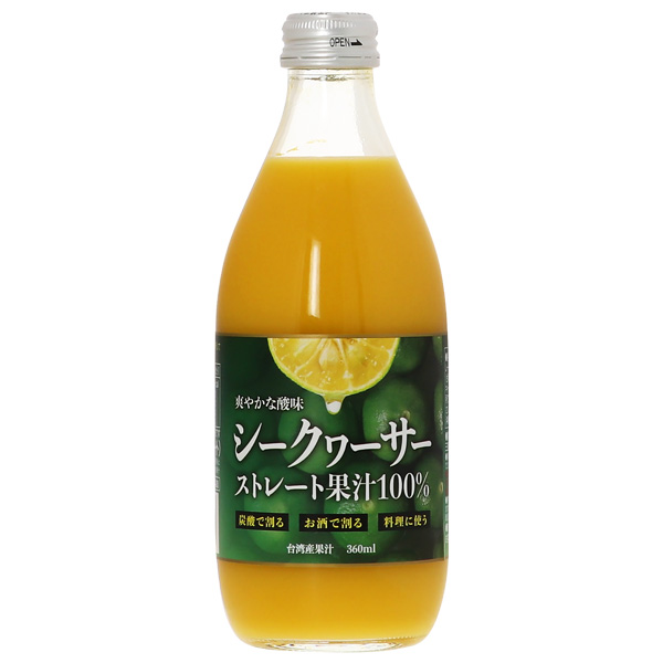 シークヮーサージュース ストレート 瓶 360ml×1の商品画像