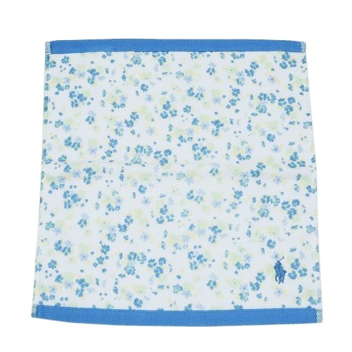  new old goods Ralph Lauren woshu towel RALPH LAUREN brand wrapping free Polo embroidery flower pattern gauze hand towel blue 110124 free shipping 