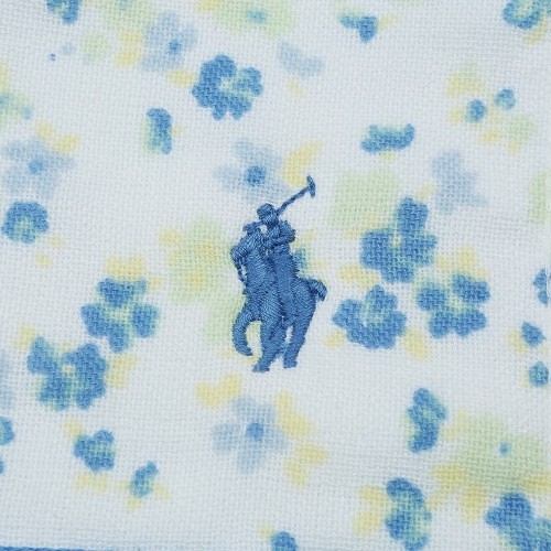  new old goods Ralph Lauren woshu towel RALPH LAUREN brand wrapping free Polo embroidery flower pattern gauze hand towel blue 110124 free shipping 