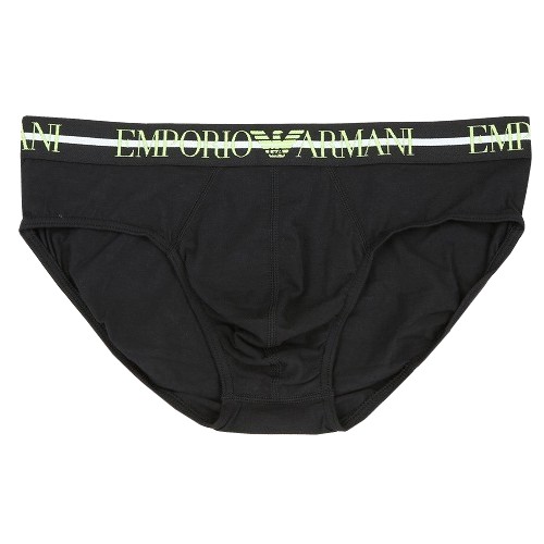  box none EMPORIO ARMANI Emporio Armani waist Logo cotton stretch Brief pants black 23/3/2 090323 free shipping 