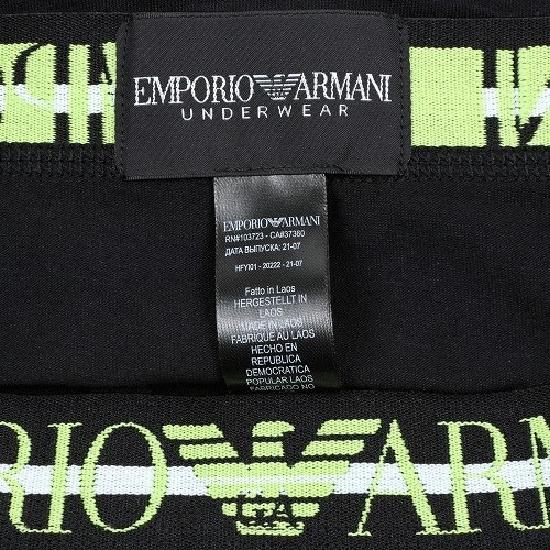  box none EMPORIO ARMANI Emporio Armani waist Logo cotton stretch Brief pants black 23/3/2 090323 free shipping 