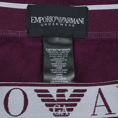  box none EMPORIO ARMANI Emporio Armani waist Logo cotton stretch Brief pants purple 23/3/2 090323 free shipping 