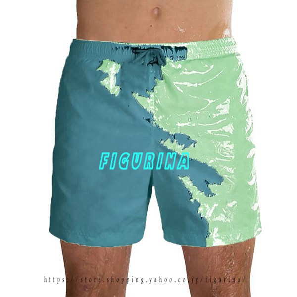  swimsuit men's short pants aperture stop dyeing color block .... patchwork art scribbling surf pants spring summer put on put on footwear feeling .... sea side 