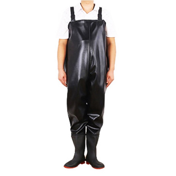  chest high waders trunk around waterproof coveralls working clothes thickness bottom rain boots for adult shoulder belt adjustment possibility radial solid forming door out for waterproof . slide 