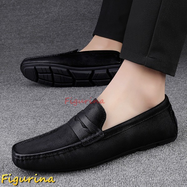 монета Loafer обувь для вождения Loafer мужской туфли без застежки резина низ телячья кожа кожа ножек длина прекрасный ножек . скользить комфорт дезодорация Basic 