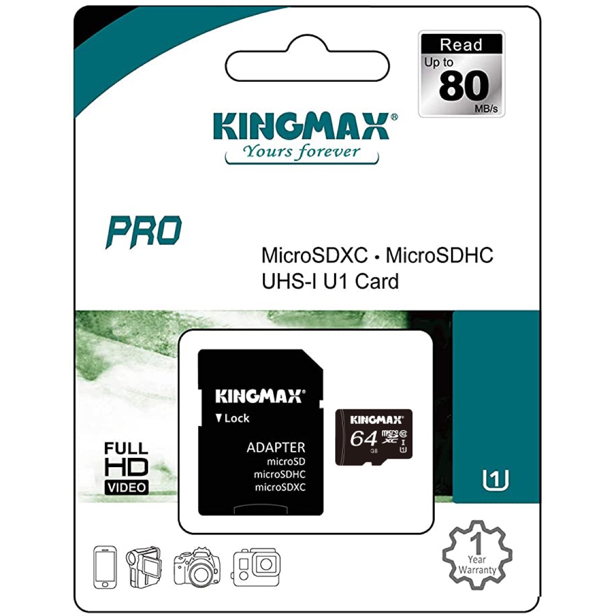 KINGMAX KM64GMCSDUHSP1A-1 （64GB） MicroSDメモリーカードの商品画像