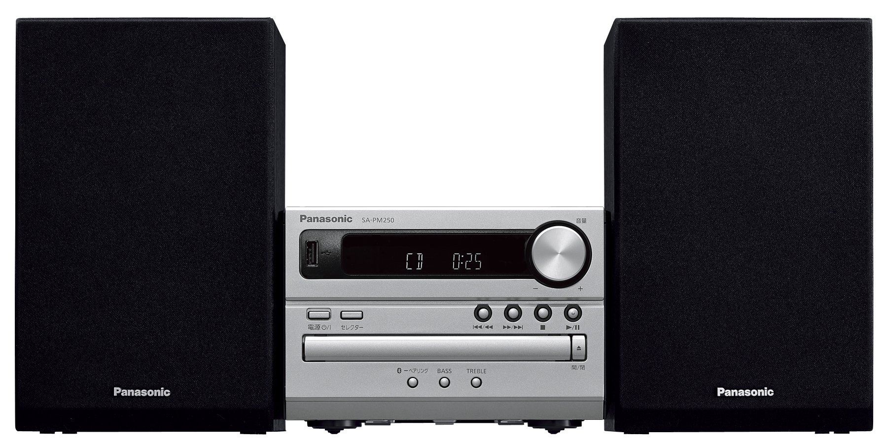 Panasonic SA-PM250 ミニコンポ 2スピーカー　2022製 Panasonic SA-PM250 ミニコンポ Bluetooth対応 リモコン付き CD STEREO