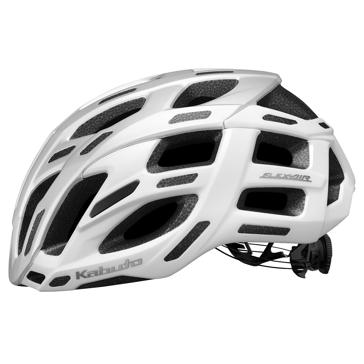OGK KABUTO FLEX-AIR L/XLサイズ（59-61cm）マットホワイトシルバーの商品画像