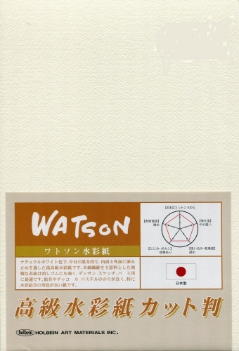 watoson watercolor paper cut stamp 1/8 middle eyes ( thick )4 sheets entering 300g 280×190 262-006
