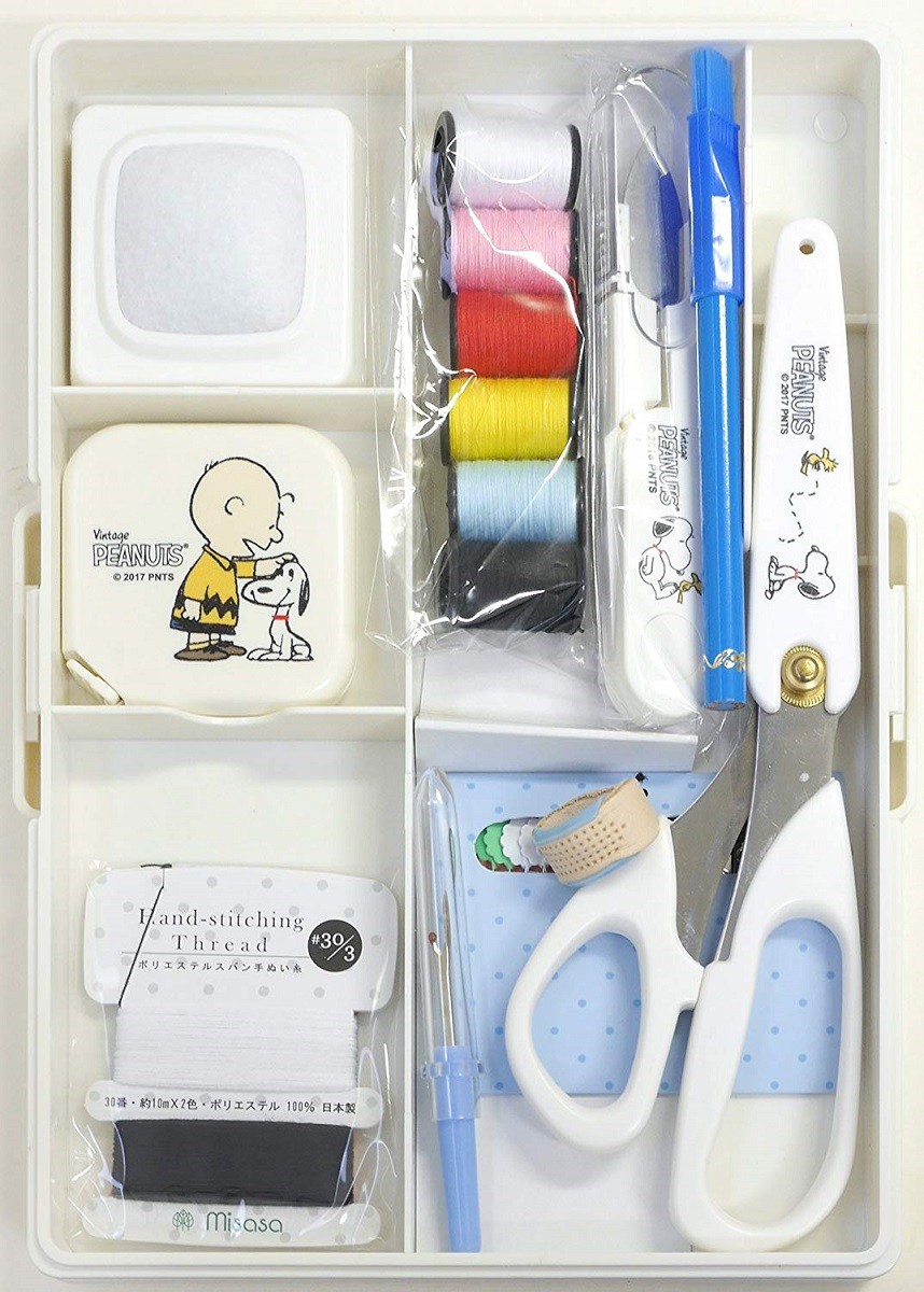  sewing set misasa Snoopy fastener bag tote bag type No.8568 stylish sewing set 