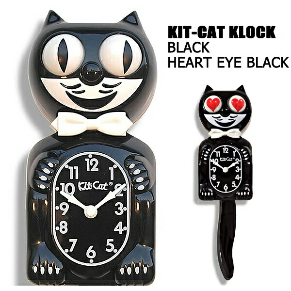 【新品】Kit-Cat Klock クラシックブラック 猫時計 USA製 Kit-Cat Clock（クラッシックブラック） 掛け時計、壁掛け時計 - 最