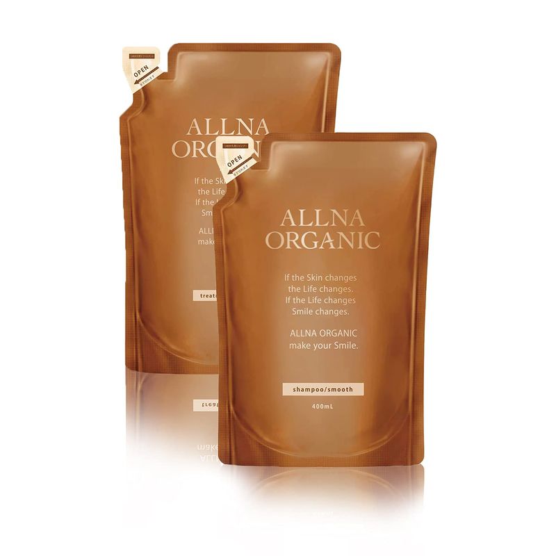 ALLNA ORGANIC シャンプー スムース＆トリートメント 詰め替えセット（400ml＋400ml ）×1個の商品画像