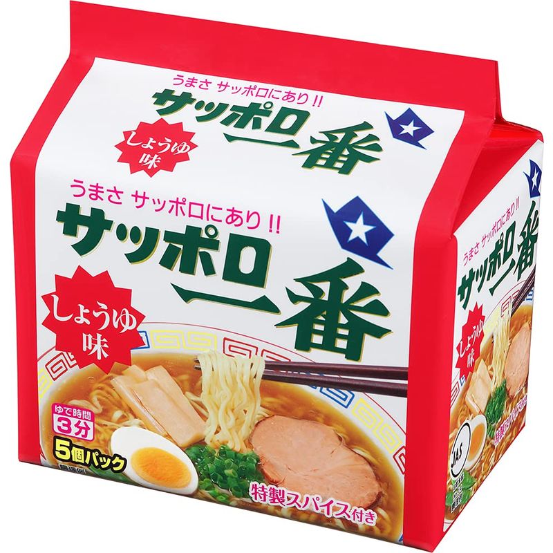 サンヨー食品 サッポロ一番 しょうゆ味 5個パック ×6個（計30食） ラーメンの商品画像