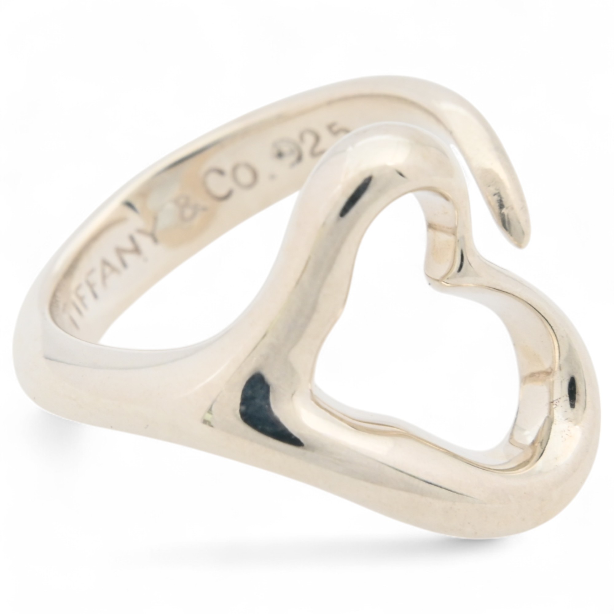  Tiffany Open Heart кольцо кольцо серебряный A разряд ti6607cc