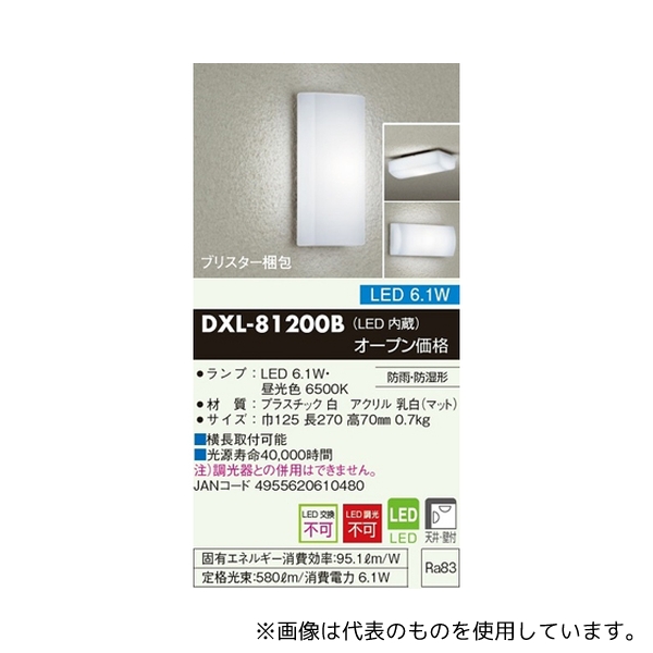 LEDポーチライト 昼光色 DXL-81200Bの商品画像