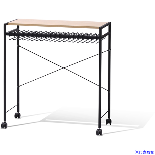 アイリスオーヤマ スラックスハンガー 20本掛け W775×D396×H795mm HSH-20 （ナチュラル×ブラック）の商品画像