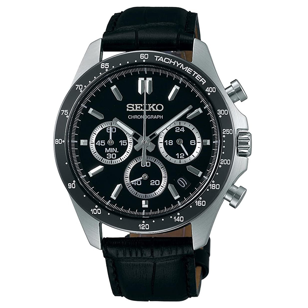 SEIKO SEIKO SELECTION 8Tクロノグラフ レザーバンド SBTR021（ブラック） SEIKO SELECTION メンズウォッチの商品画像