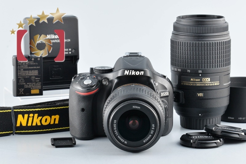 ニコン ニコンDシリーズ D5200 ダブルズームキット（ブラック） デジタル一眼レフカメラの商品画像