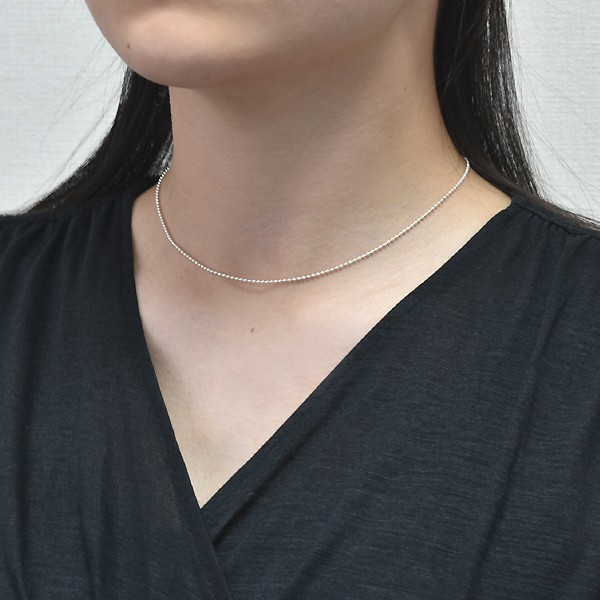  серебряная цепь колье цепочка мяч цепь 1.5mm 40cm серебряный 925