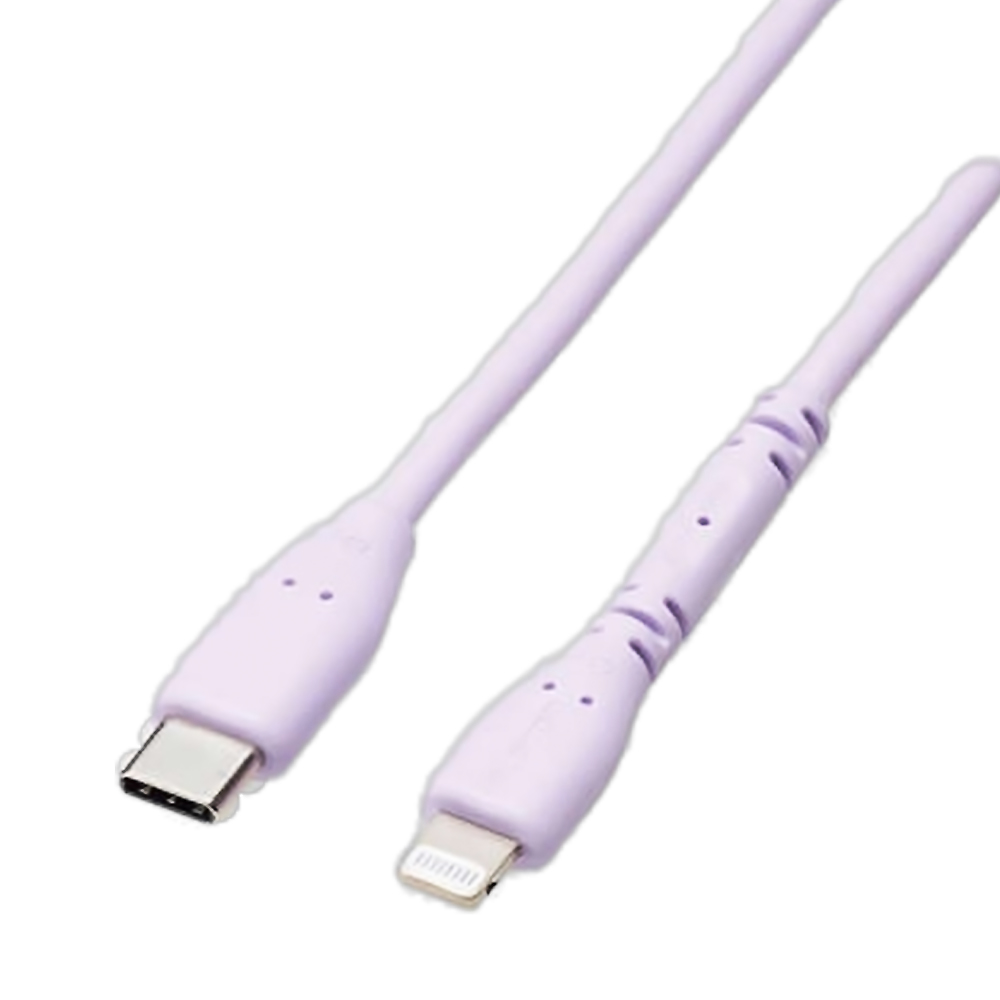 USB-C to Lightning кабель 1m USB Power Delivery соответствует ELECOM легкий рукоятка iPhone высокая скорость зарядка зарядка данные пересылка MFi засвидетельствование получение лиловый MPA-CLPSE10PU * дом 