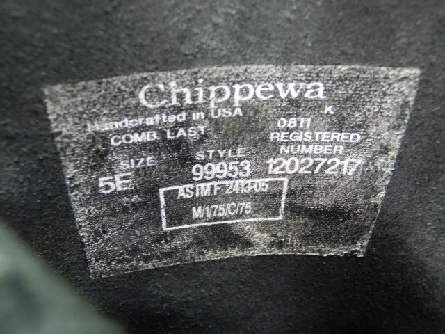 CHIPPEWA ENGINEER BOOTS エンジニア 99953 BLK CORDVAN size-5E 囗T巛