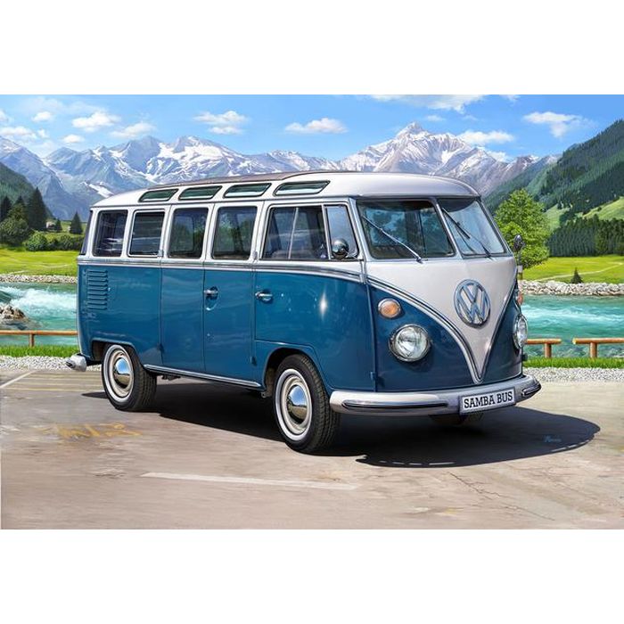 ドイツレベル 1/16 VW タイプ2 T1 サンババス プラモデル(中古品