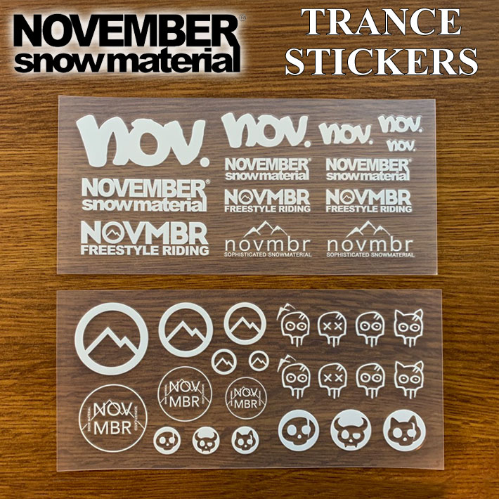 NOVEMBER snowboard sticker TRANCE STICKER 65x145mm [28] [29] trance sticker no Ben bar 