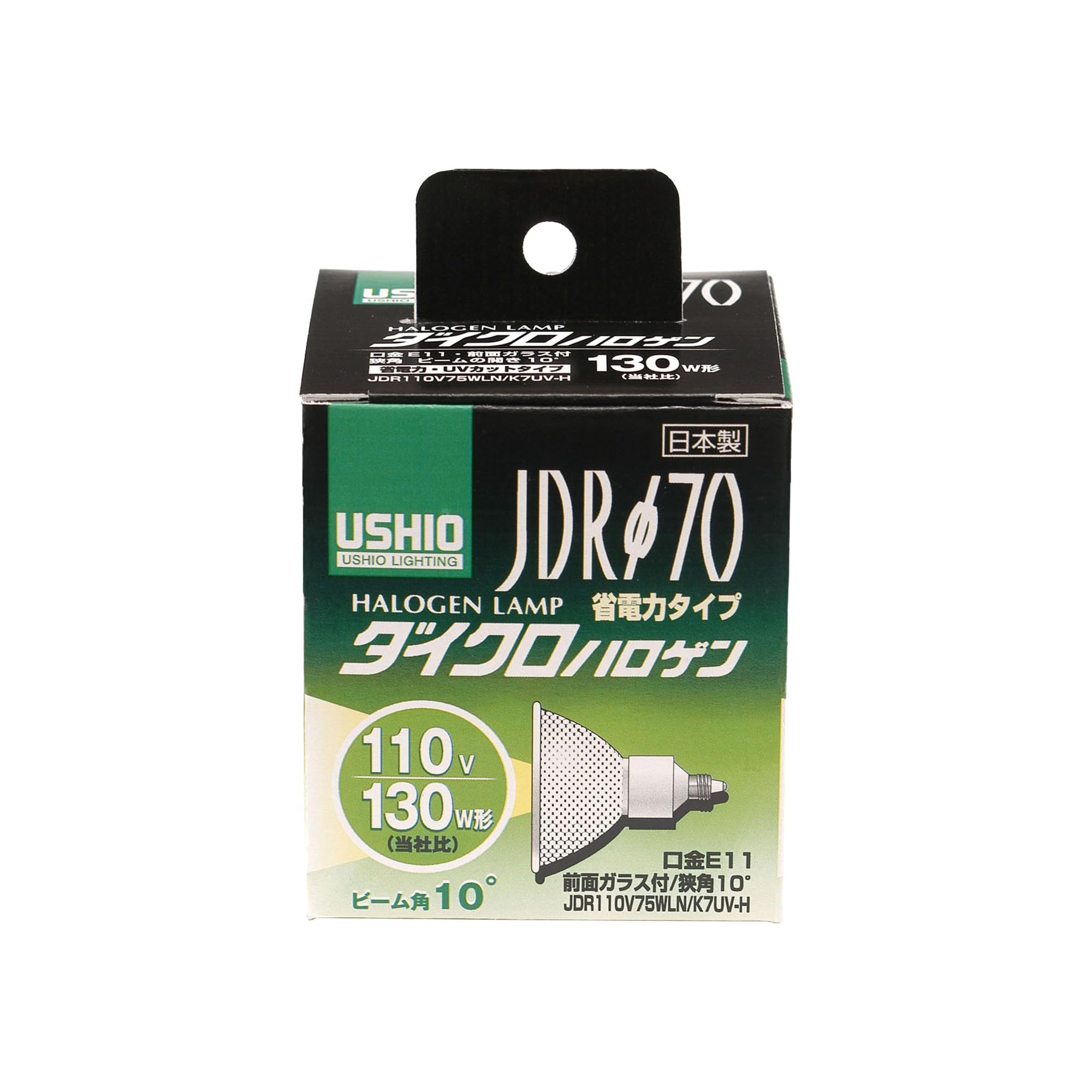  Elpa (ELPA) JDR110V75WLN/K7UV-H лампа галоген лампа освещение E11 110V 75W. угол 10° 1200lm G-192