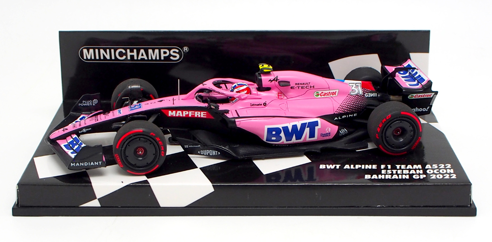 ミニチャンプス BWT アルピーヌ F1 チーム A522 エステバン・オコン